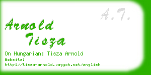 arnold tisza business card